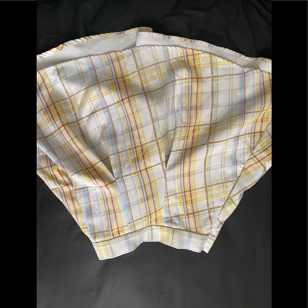 Ruffled yellow plaid skirt
